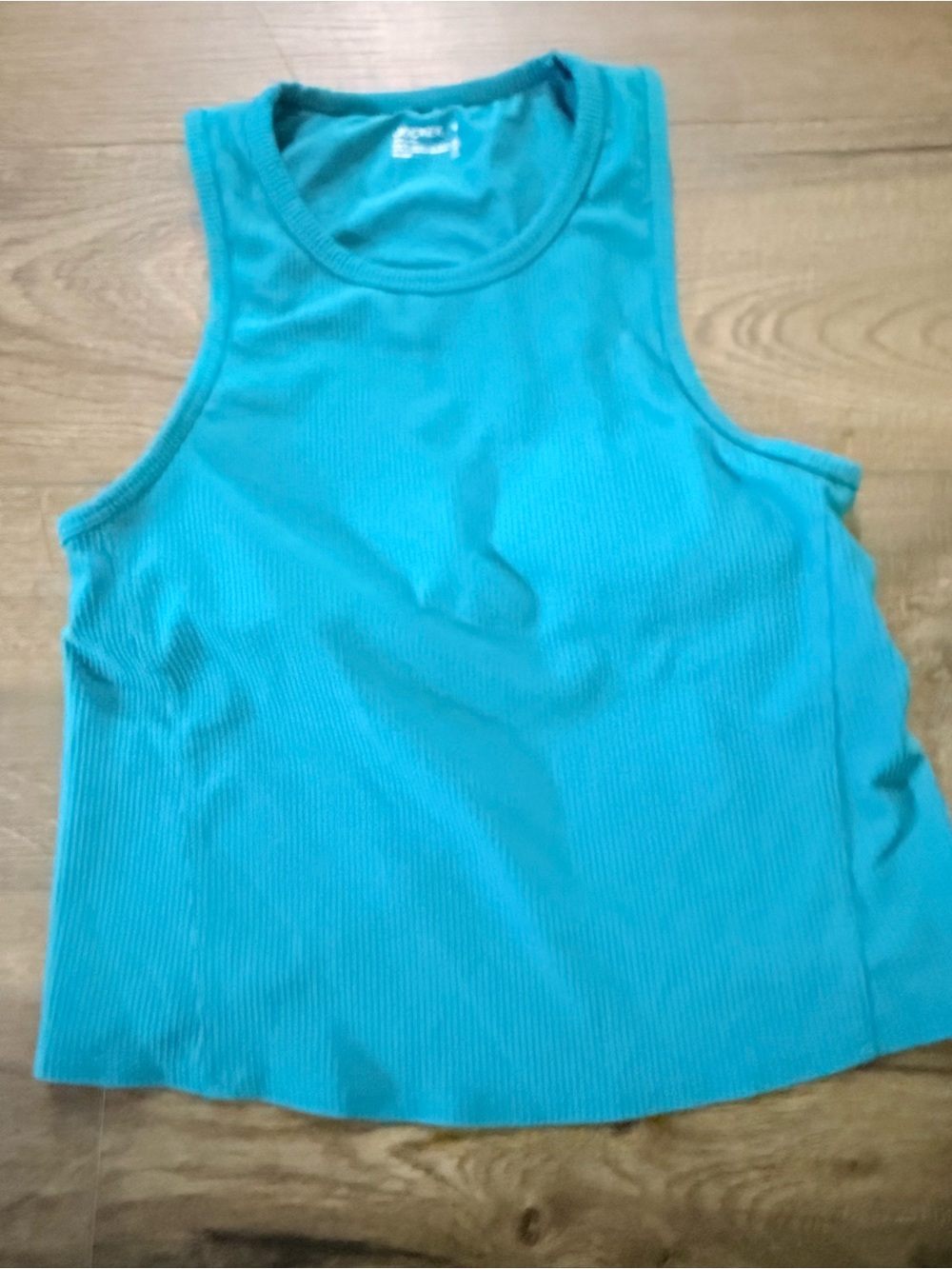 Jockey Teal Ribbed Sleeveless Tank
